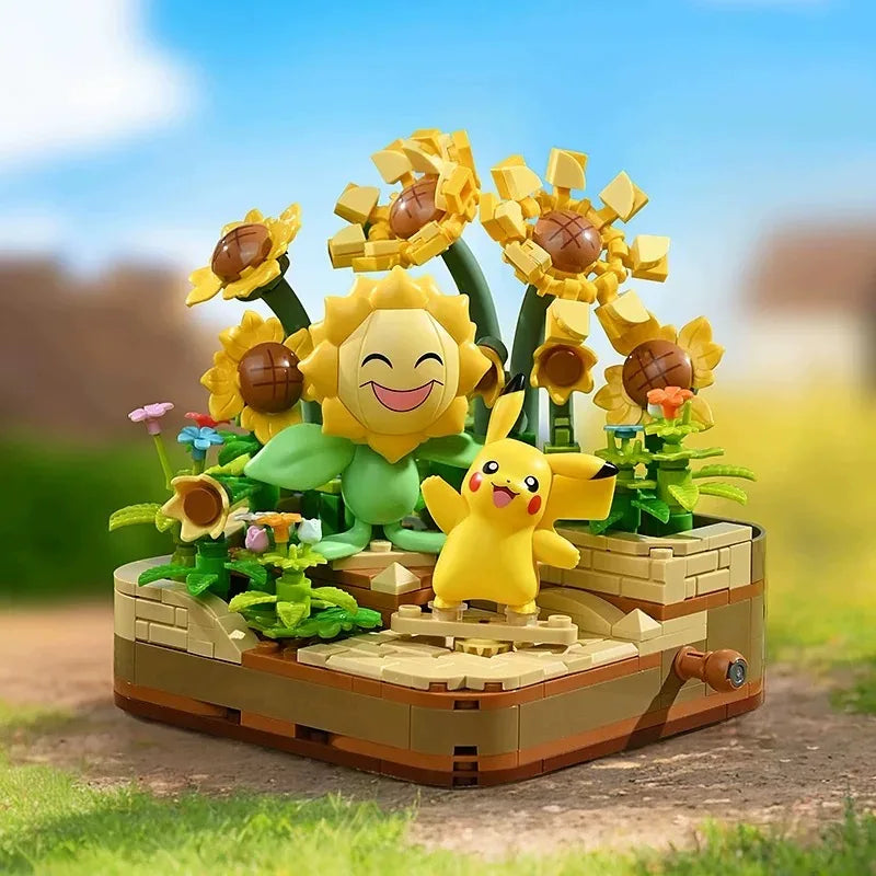 Pokémon Pikachu & Héliatronc – Keeppley K20245 | Golden Flower Field – 330 pièces