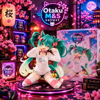Hatsune Miku – Figurine Neko Cat Girl – Tenue blanche