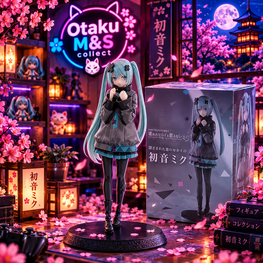 Hatsune Miku – Figurine Closed Window Sekai – Style sombre