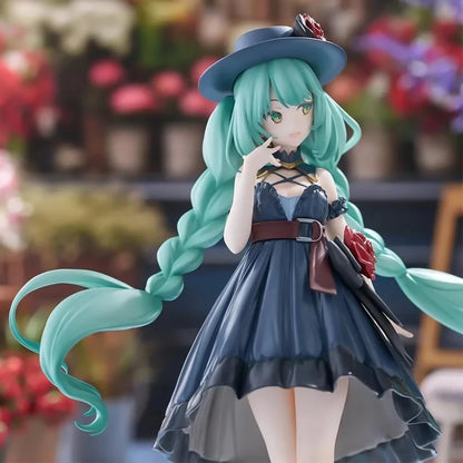 Hatsune Miku – Figurine élégante robe noire & roses