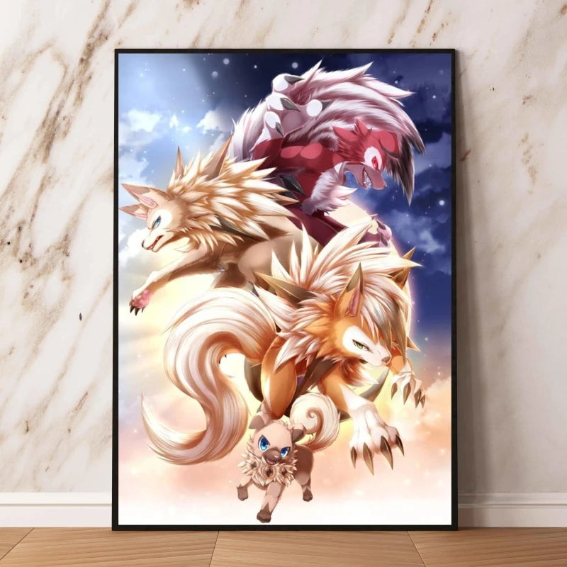 Affiche sur toile Pokémon – Évoli, Évolutions & autres Pokémon