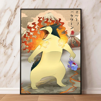Affiche sur toile Pokémon – Évoli, Évolutions & autres Pokémon