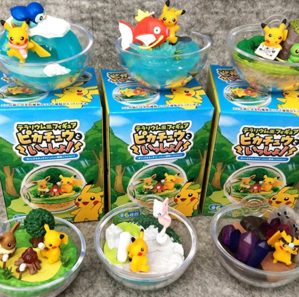 Pokémon – Terrarium Pikachu & Amis | 6 Dioramas à collectionner