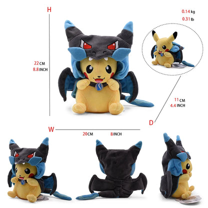 Pokémon – Peluche Pikachu déguisé – 13 variantes à collectionner