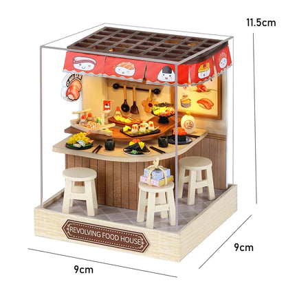 🏠 Kit de Maison de Poupée Miniature en Bois – Fait Main, DIY