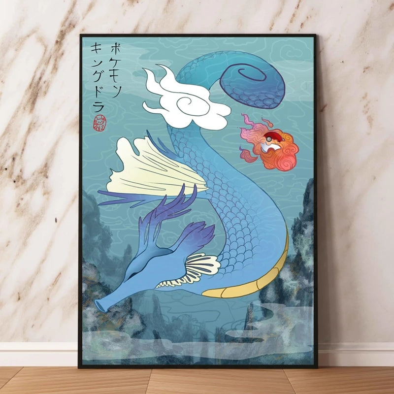 Affiche sur toile Pokémon – Évoli, Évolutions & autres Pokémon