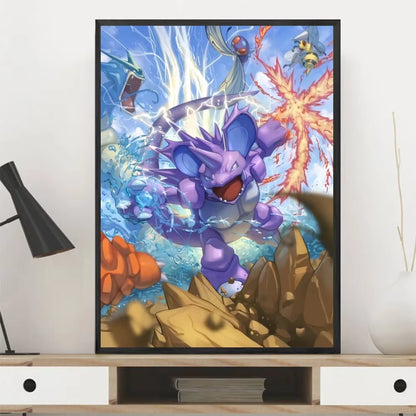Affiche sur toile Pokémon – Évoli, Évolutions & autres Pokémon