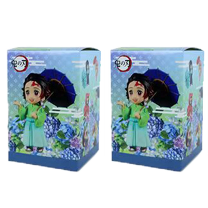 New Anime Figure Demon Slayer Figures Kimetsu No Yaiba Doll Plum Rain Series Blind Box Figurine Warrior Action Figure Model Toys