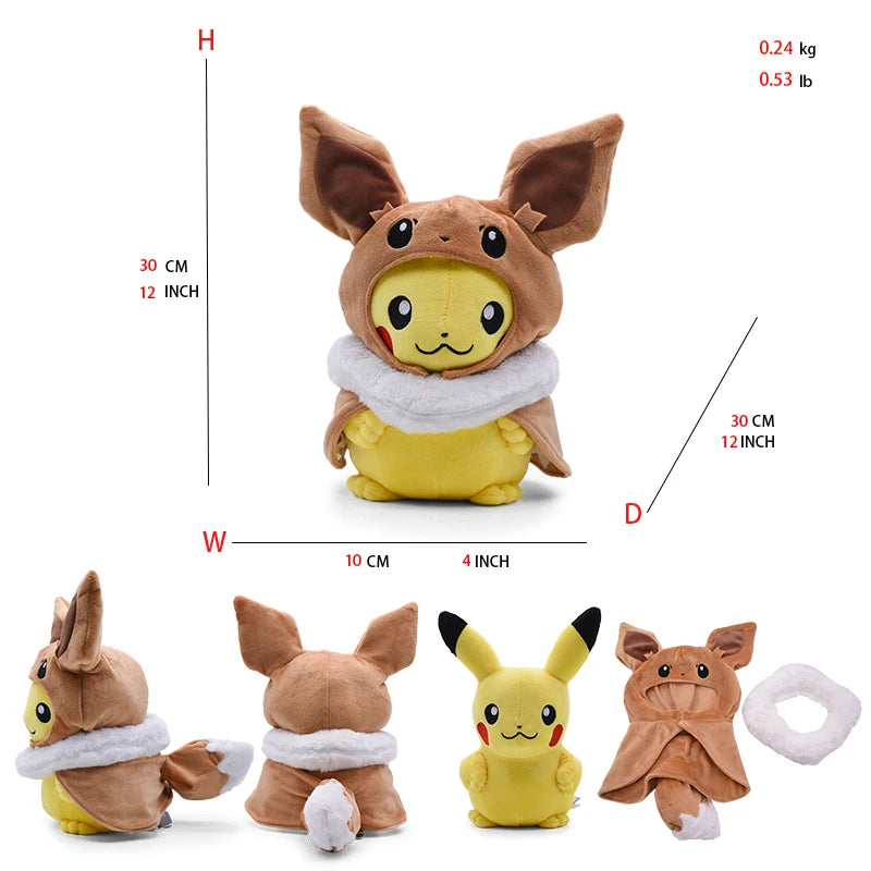 Pokémon – Peluche Pikachu déguisé – 13 variantes à collectionner