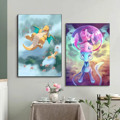 Affiche sur toile Pokémon – Évoli, Évolutions & autres Pokémon