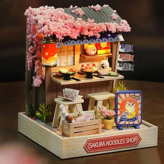 🏠 Kit de Maison de Poupée Miniature en Bois – Fait Main, DIY