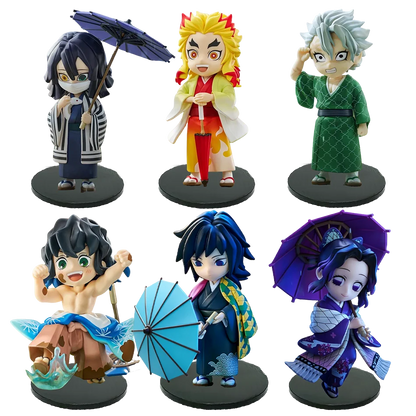 New Anime Figure Demon Slayer Figures Kimetsu No Yaiba Doll Plum Rain Series Blind Box Figurine Warrior Action Figure Model Toys