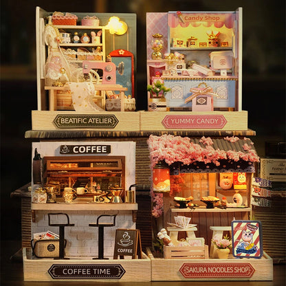 🏠 Kit de Maison de Poupée Miniature en Bois – Fait Main, DIY