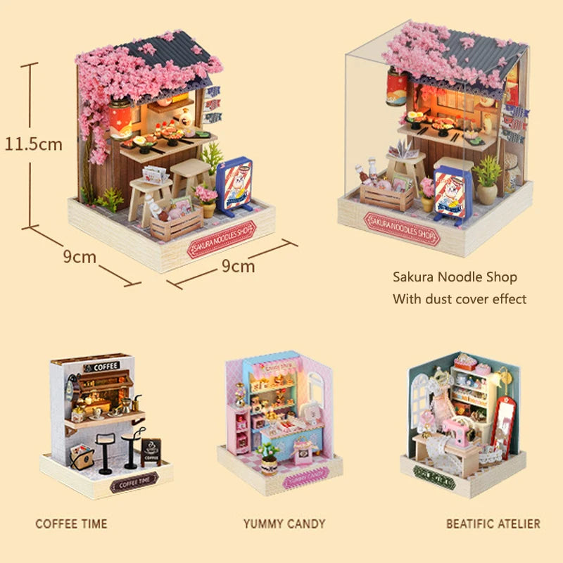 🏠 Kit de Maison de Poupée Miniature en Bois – Fait Main, DIY