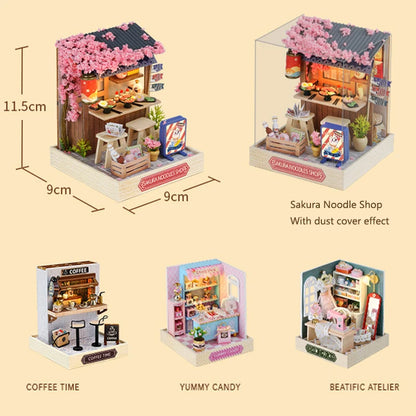 🏠 Kit de Maison de Poupée Miniature en Bois – Fait Main, DIY