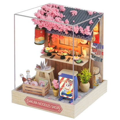 🏠 Kit de Maison de Poupée Miniature en Bois – Fait Main, DIY