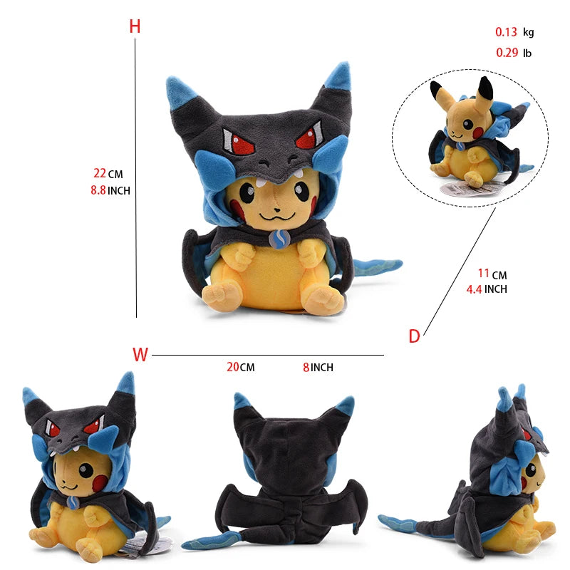 Pokémon – Peluche Pikachu déguisé – 13 variantes à collectionner