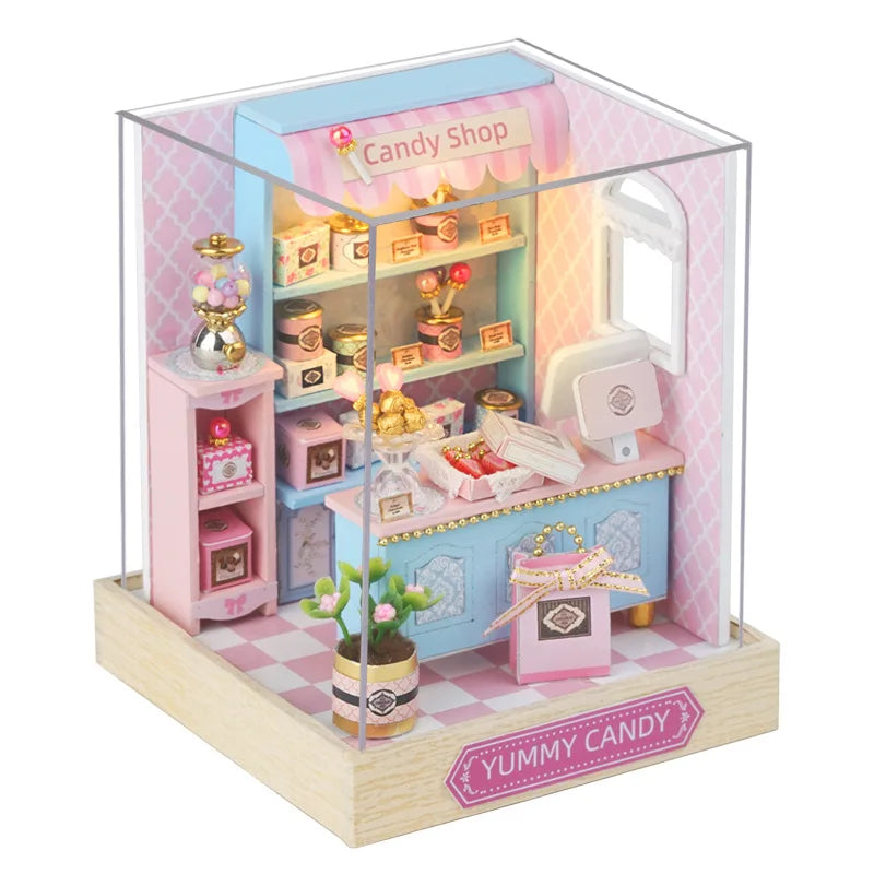🏠 Kit de Maison de Poupée Miniature en Bois – Fait Main, DIY
