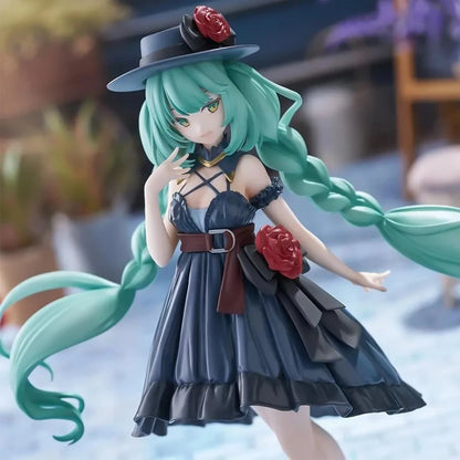 Hatsune Miku – Figurine élégante robe noire & roses