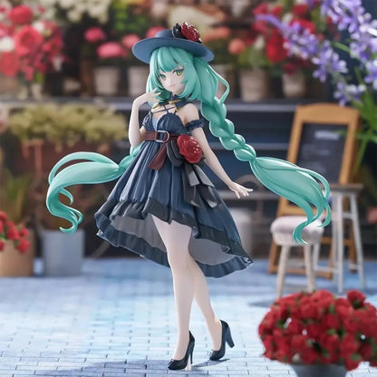 Hatsune Miku – Figurine élégante robe noire & roses