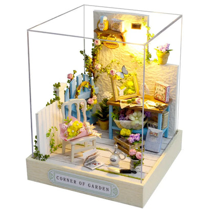 🏠 Kit de Maison de Poupée Miniature en Bois – Fait Main, DIY