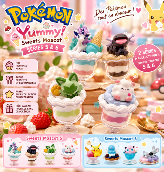 Pokémon Yummy! Sweets Mascot 5 & 6 – Mini figurines gourmandes